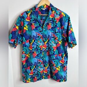 Vintage Evergreen Island Men's Hawaiian Shirt Size Small Made in Hawaii